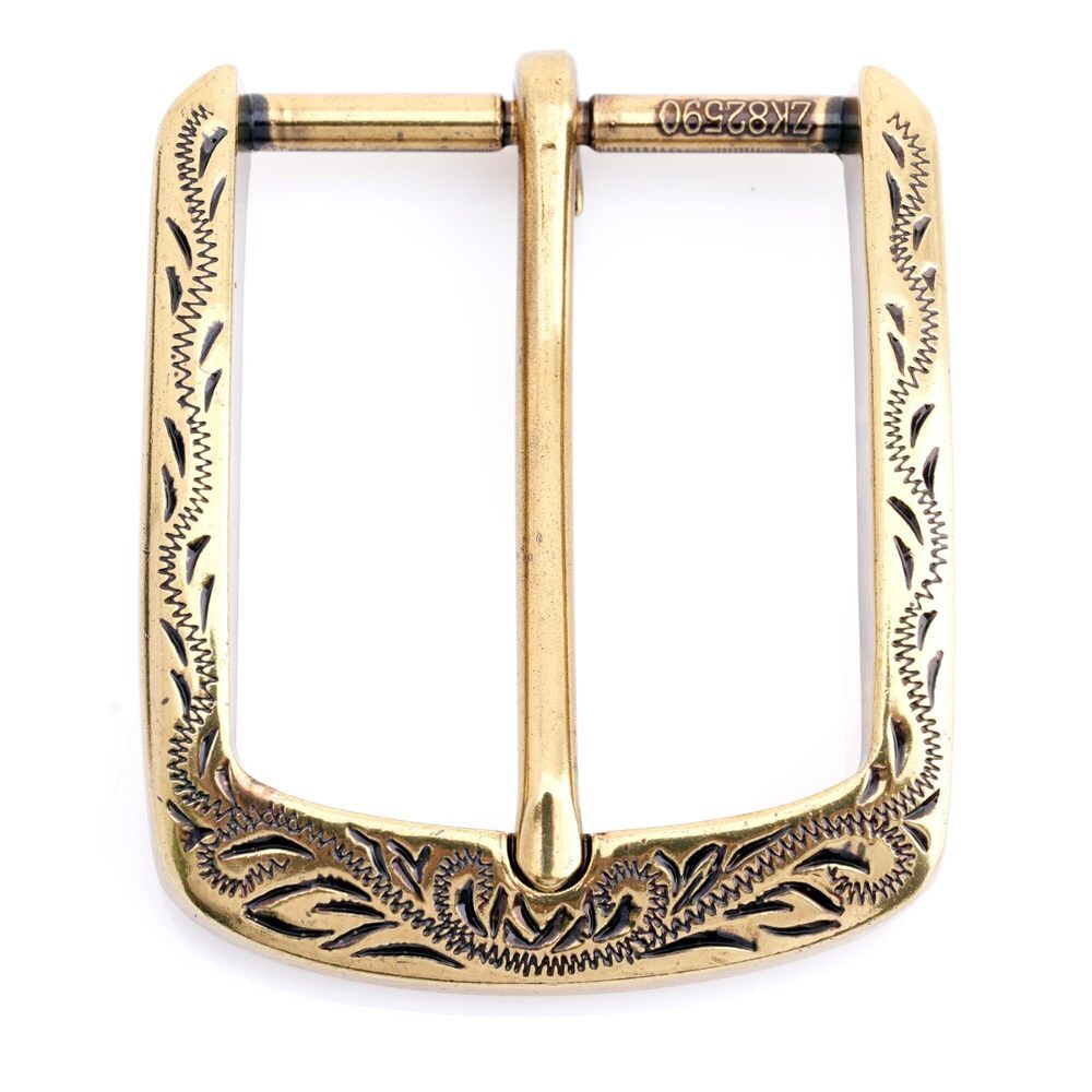 5023 Western Style Belt Buckle, 1.5 Inch Width, Decorative Floral Pattern